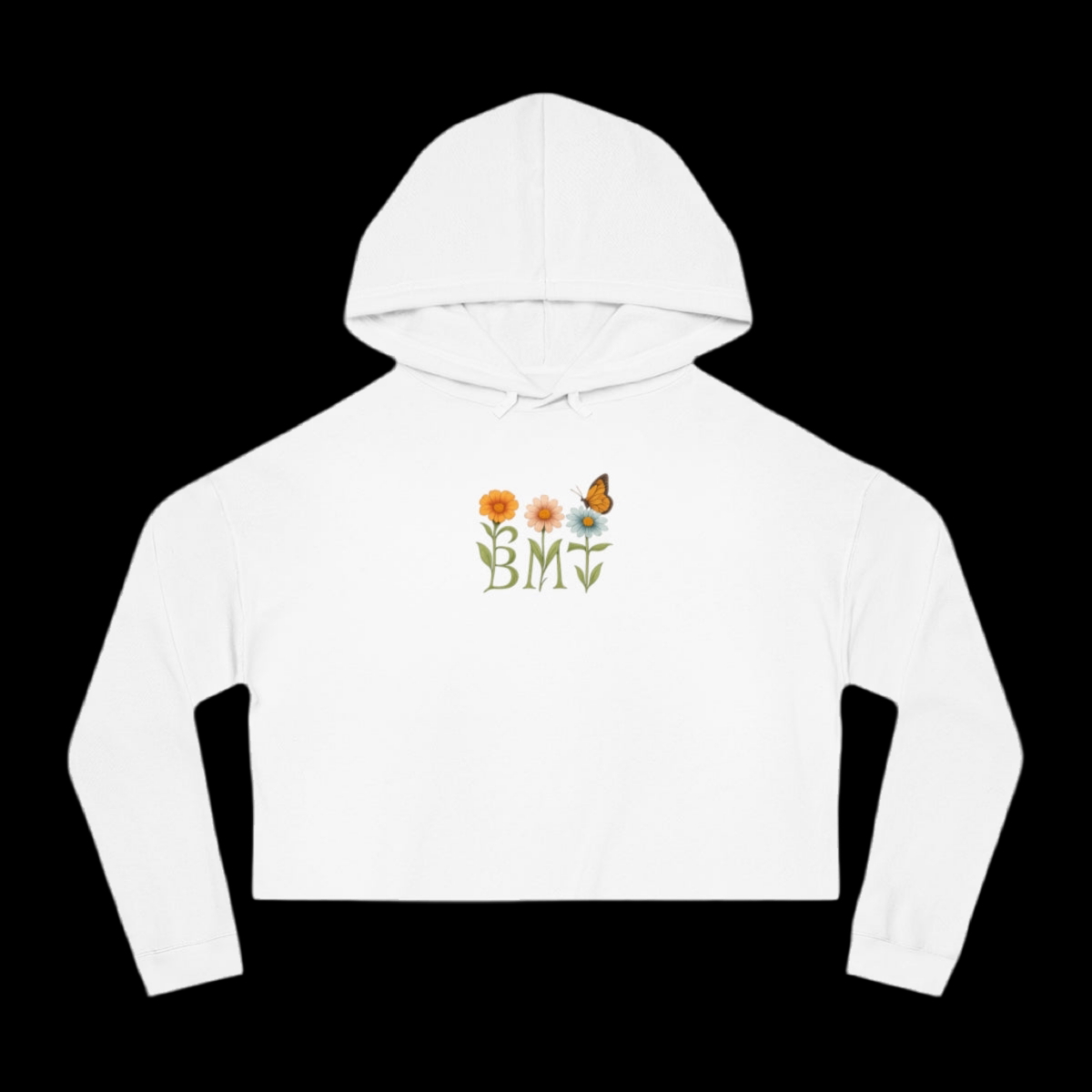 White Flower Hoodie